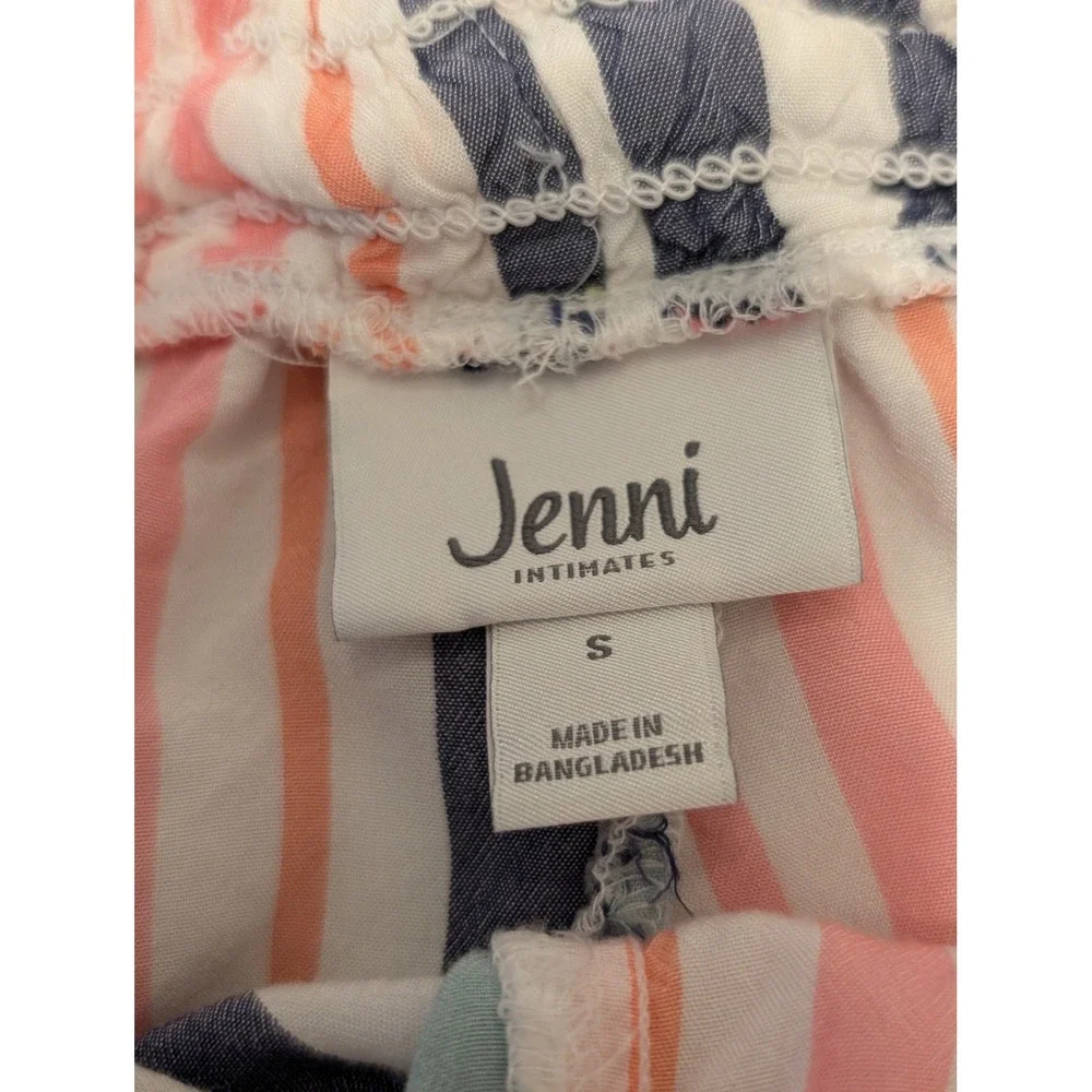 Jenni Intimates Pajama Shorts Bundle Peach Stripe Tassel Blue Pink Small 3 Pack